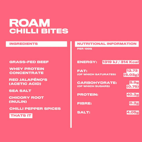 Grasfóðraðir nautakjöts próteinbitar með próteini| Chilli