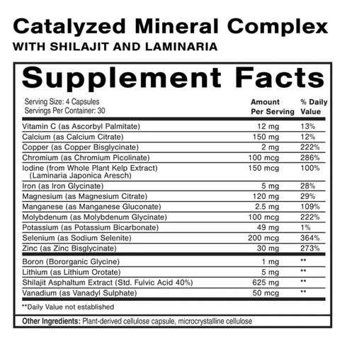 Catalyzed Mineral Complex with Shilajit and Laminaria
