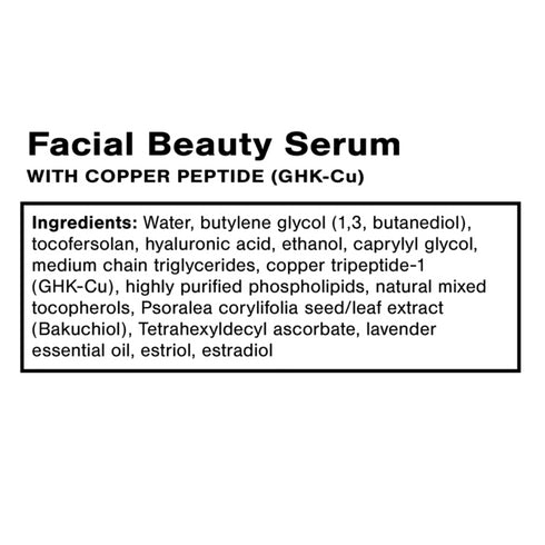 Facial Beauty Serum with Copper peptide