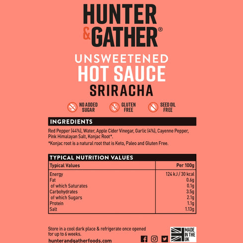 Sriracha sterk sósa úr hreinum innihaldsefnum