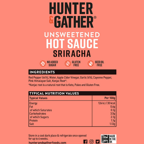 Sriracha sterk sósa úr hreinum innihaldsefnum