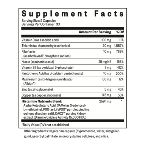 Histamin Nutrients|Næringarblanda með DAO meltingarensími