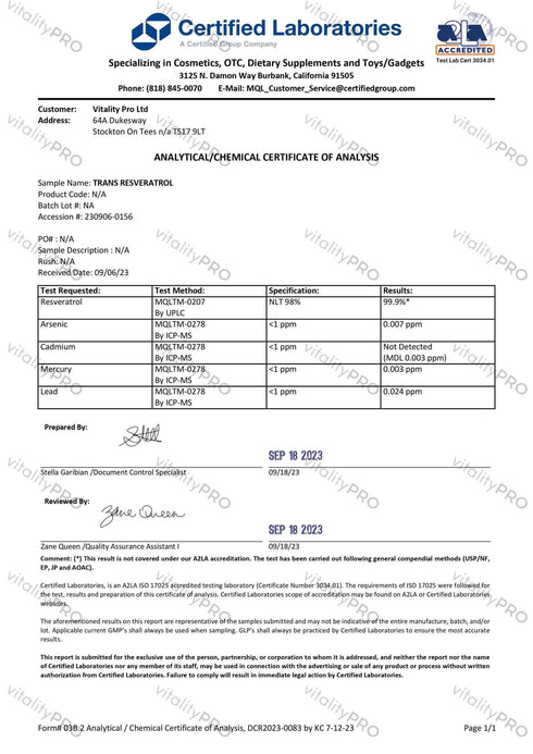 Trans-Resveratrol|Hylki og duft