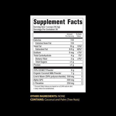 Keto Brainz Nootropic Creamer|Fyrir skýra hugsun og einbeitingu