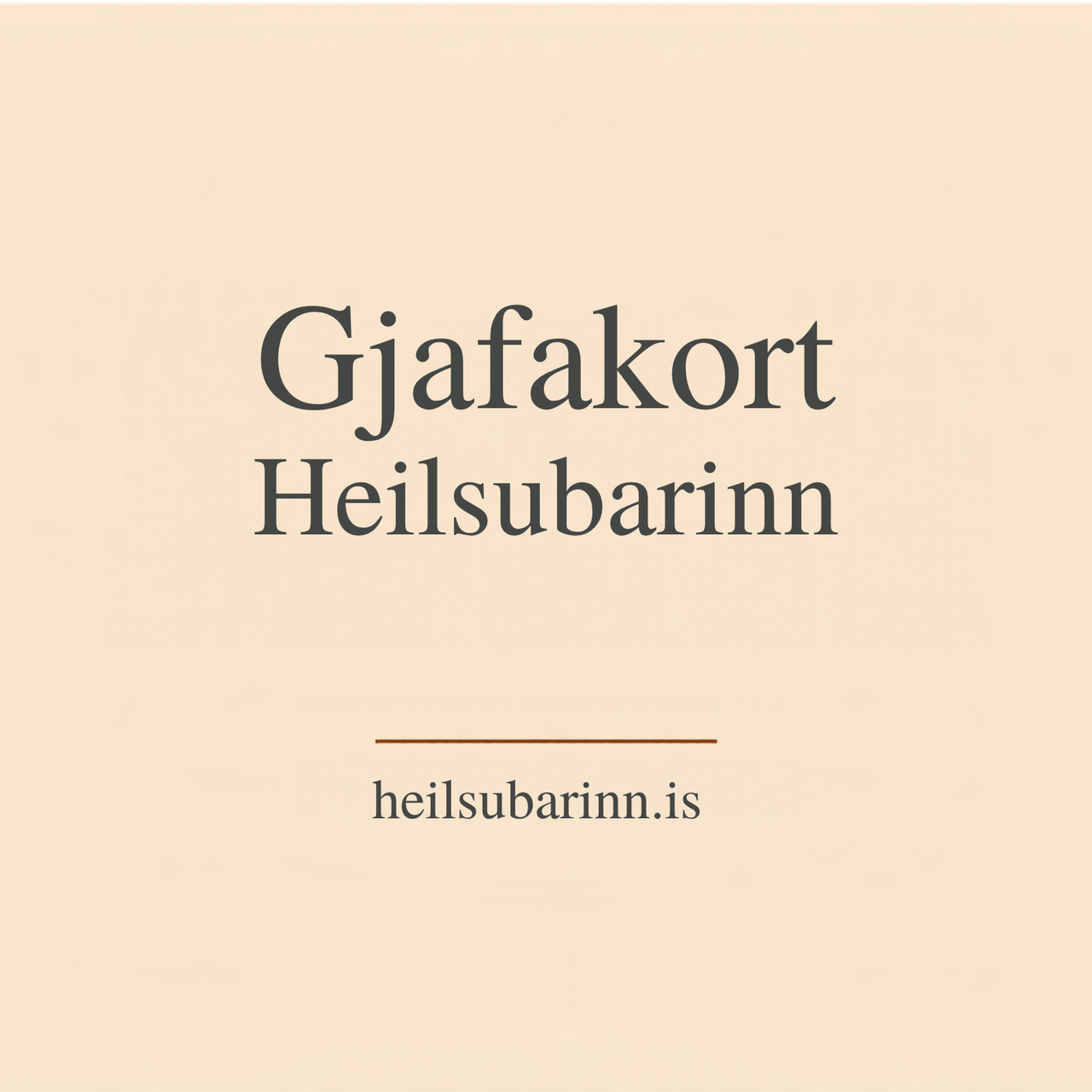 Heilsubarinn gjafakort