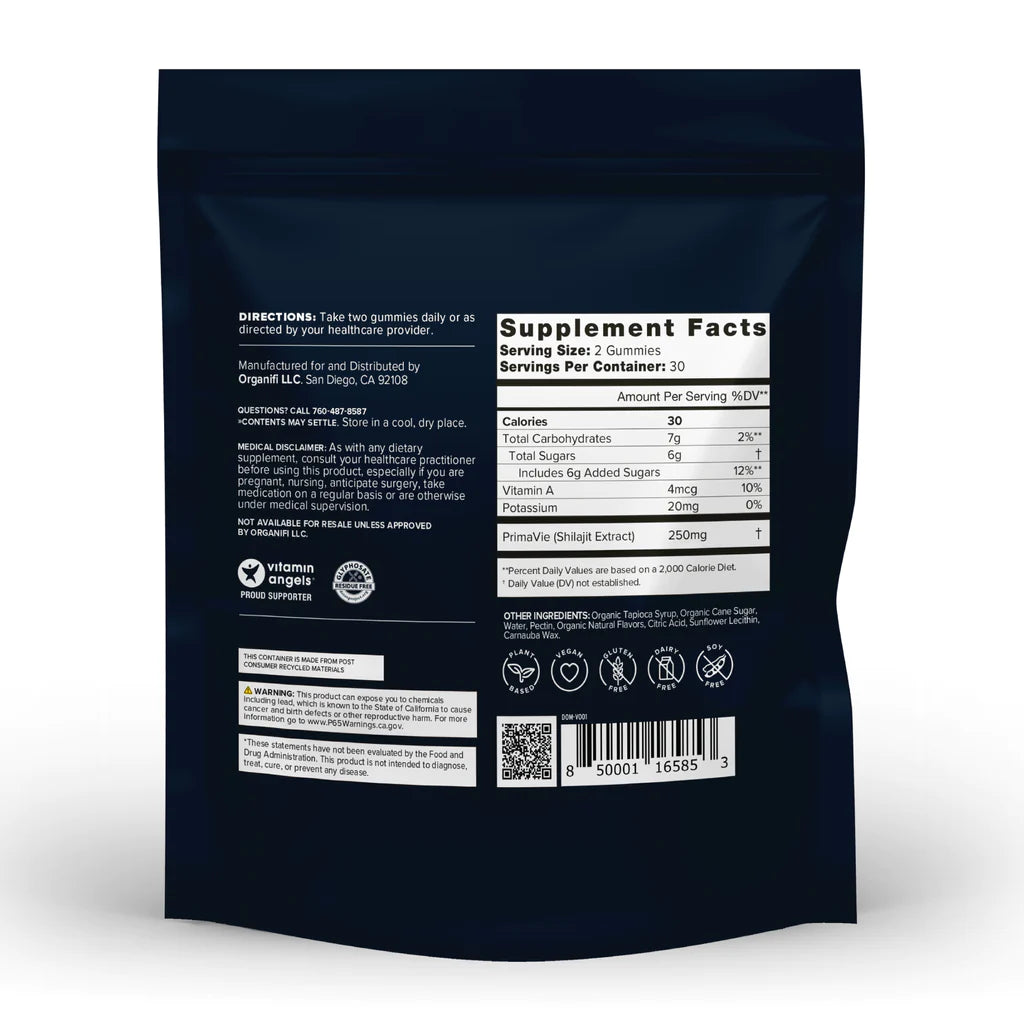 Shilajit gúmmí | Fyrir orku, árangur og styrk