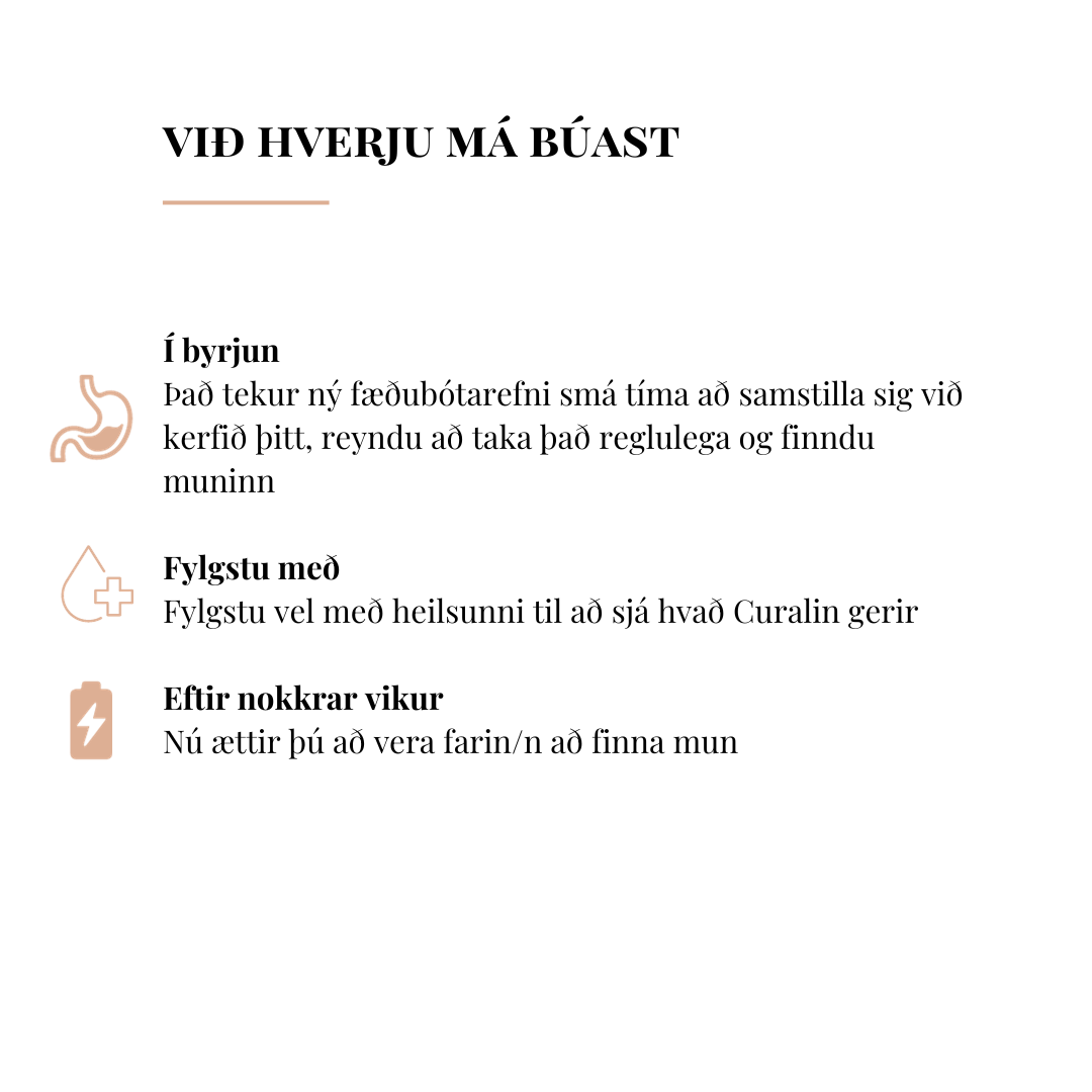 Curalin｜Klínískt rannsakaður blóðsykursstuðningur｜180 hylki | Heilsubarinn