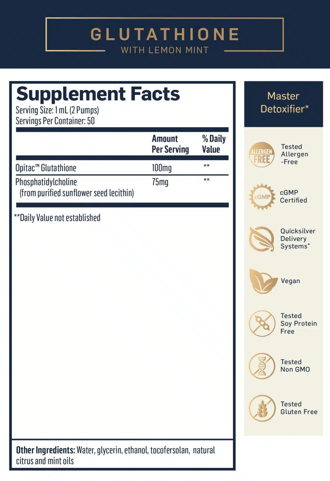 Liposomal Glutathione með sítrónu og mintu bragði | Heilsubarinn