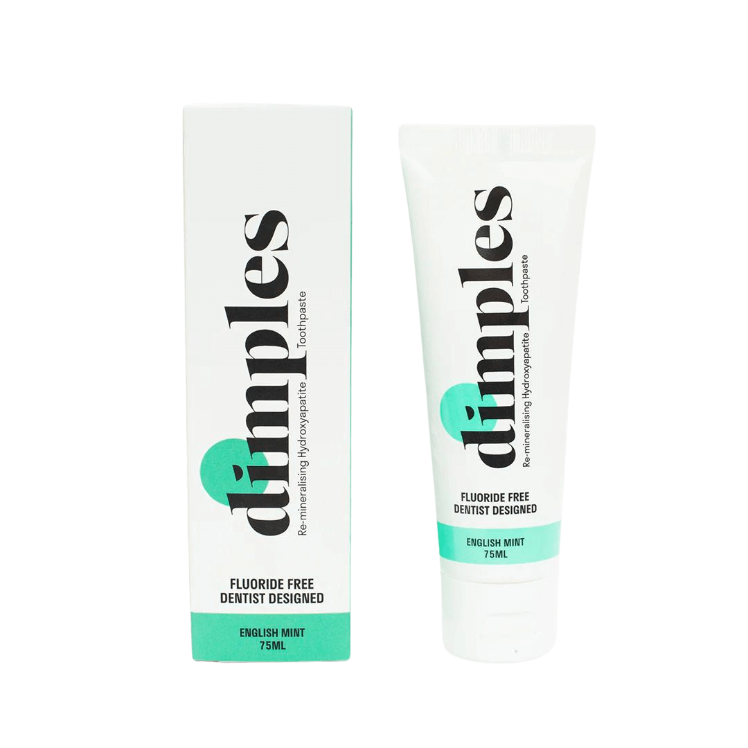 Dimples | Ensk minta | Hydroxyapatite tannkrem hannað af tannlækni | Heilsubarinn