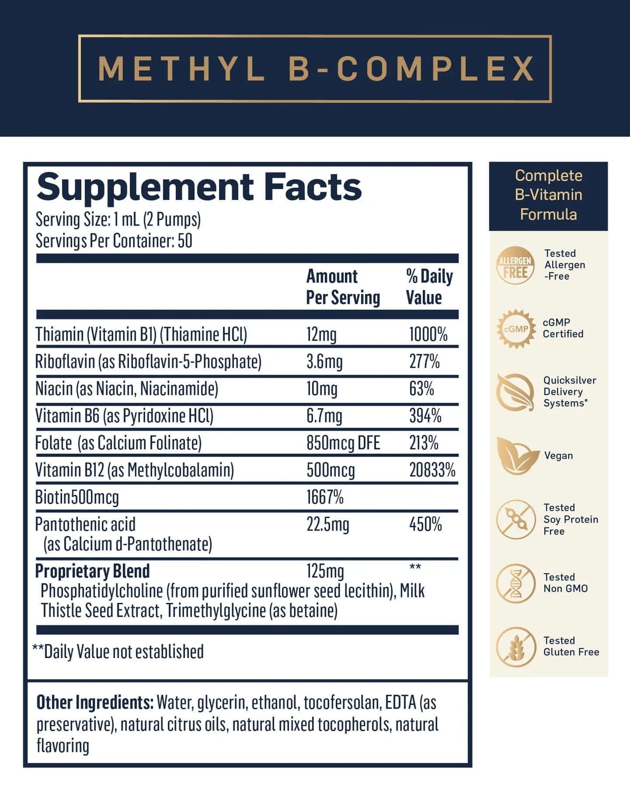 Liposomal Methyl B Complex með mjólkurþistli | Heilsubarinn