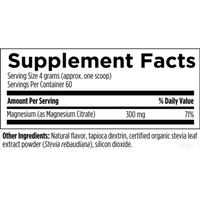 Thumbnail for Innihaldslýsing fyrir Magnesium Citrate duft fyrir meltingarveg og svefn. Sýnir 300 mg í hverjum skammti.
