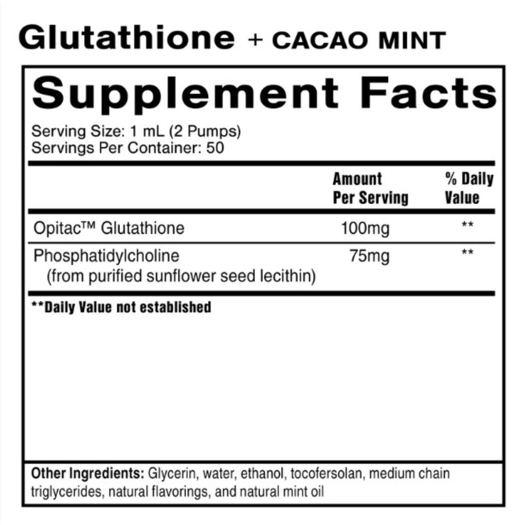 Liposomal Glutathione með kakó og myntu bragði